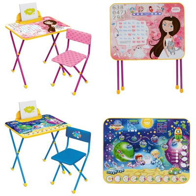 Комплект детской мебели "Познайка" стол и стул, цвета в ассортименте