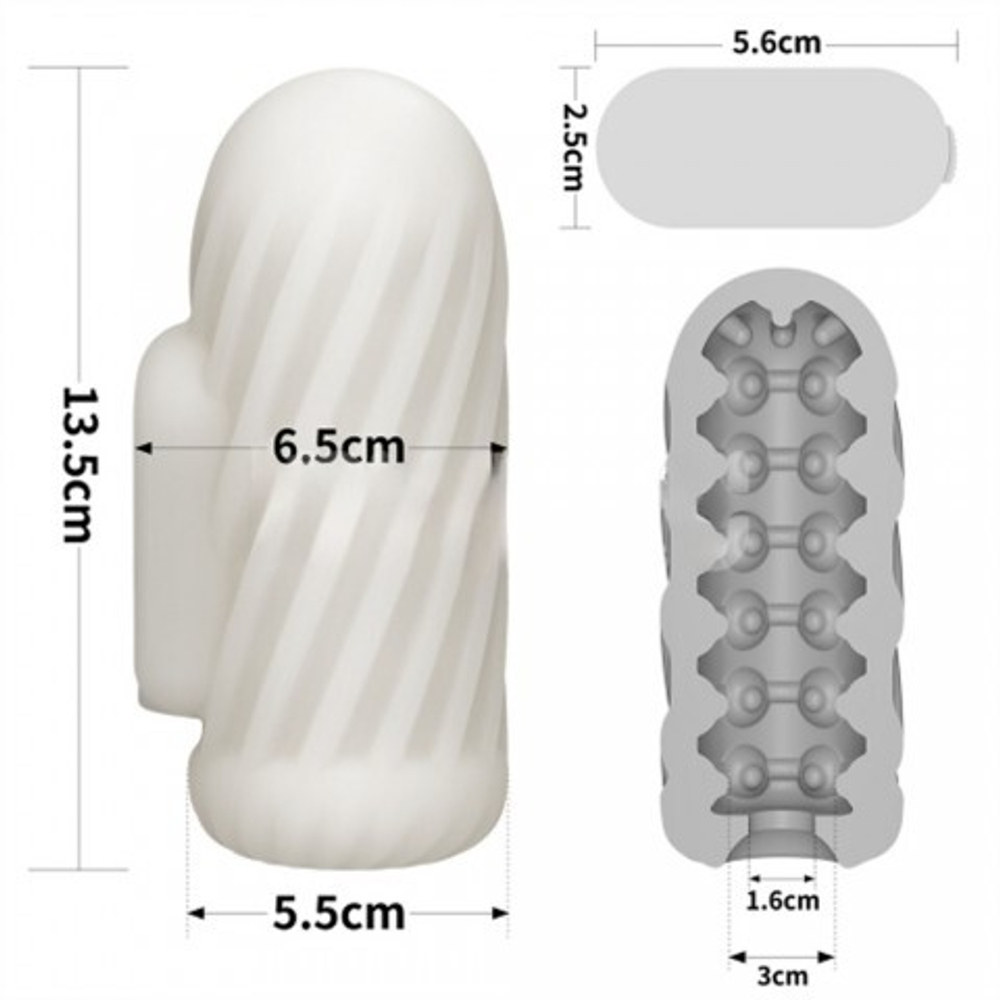 Мастурбатор-насадка с вибрацией Lovetoy Knights Ring Spiral (13,5*5,5 см)