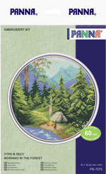 Набор для вышивания "PANNA"PS-7075 "Утро в лесу" 12 х 12 см