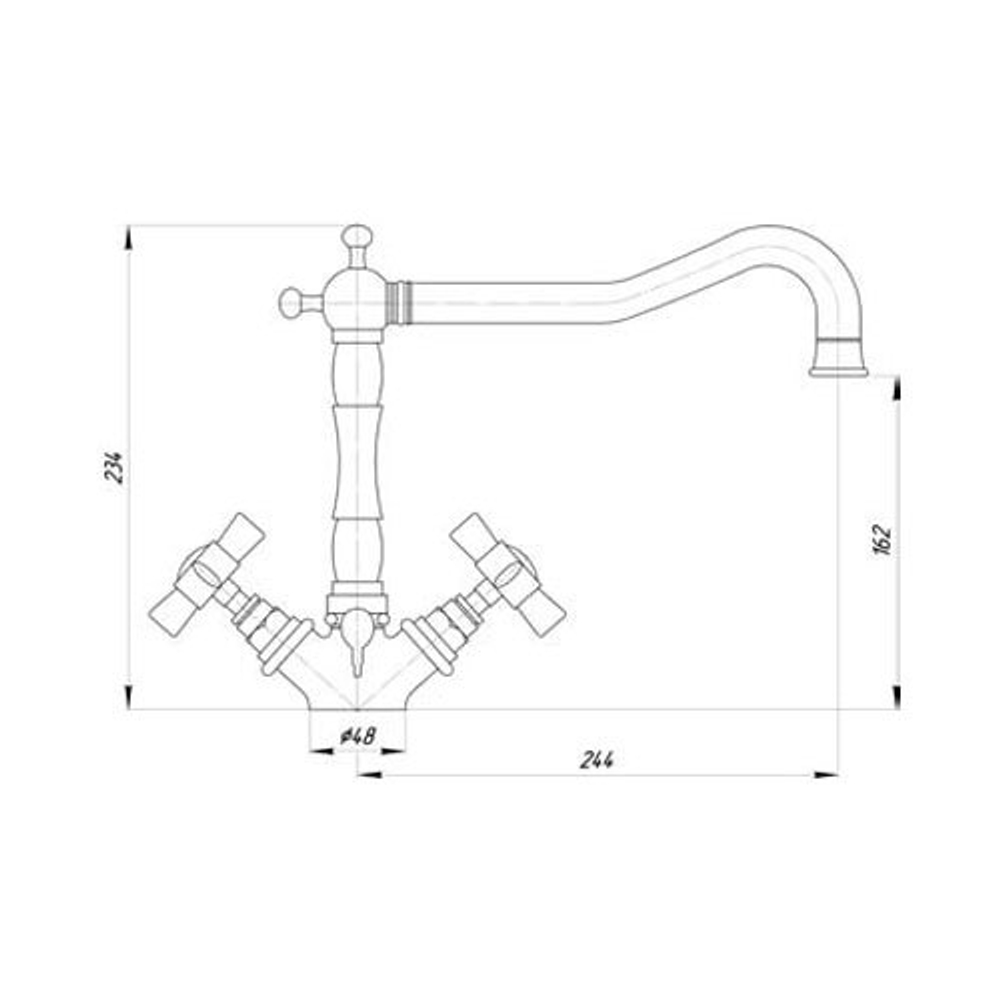 Смеситель Migliore Princeton ML.CUC-851.DO для кухни - золото