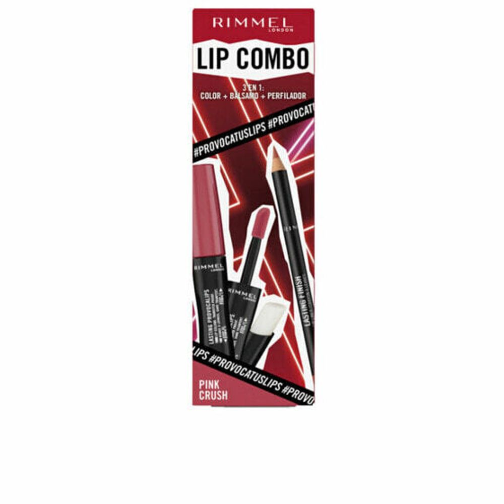 Губная помада  макияжный набор Rimmel London Lip Combo 3 Предметы Pink Crush