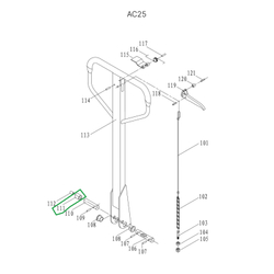 Нажимной ролик ручки для гидравлических тележек DF25