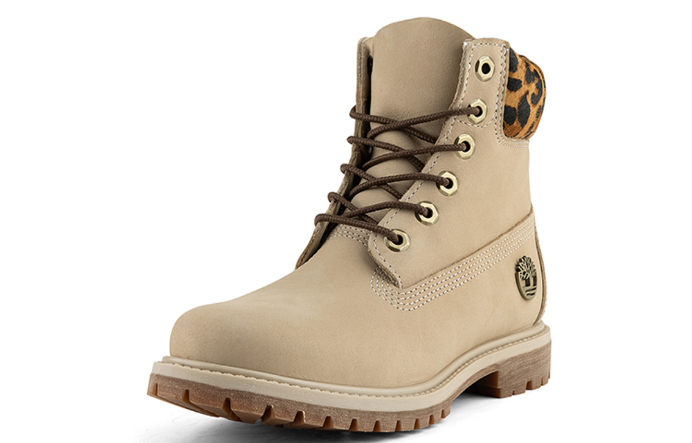 Timberland 6 Inch Safari Cheetah Waterproof Boot "Ivory Nubuck" Women"s
