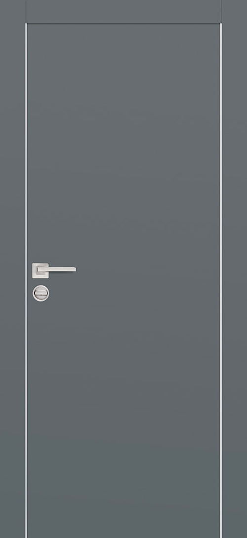 Дверь PX-1 AL кромка с 2-х ст. / Цвет Графит / Двери PROFILO PORTE