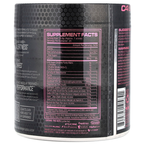 C4 / Cellucor, C4 Ultimate Shred, перед тренировкой, клубника и арбуз, 350 г (12,3 унции)