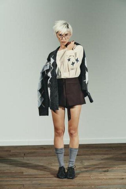 ZARА ШОРТЫ МИНИ, ТЕМНО-БАКЛАЖАНОВЫЙ