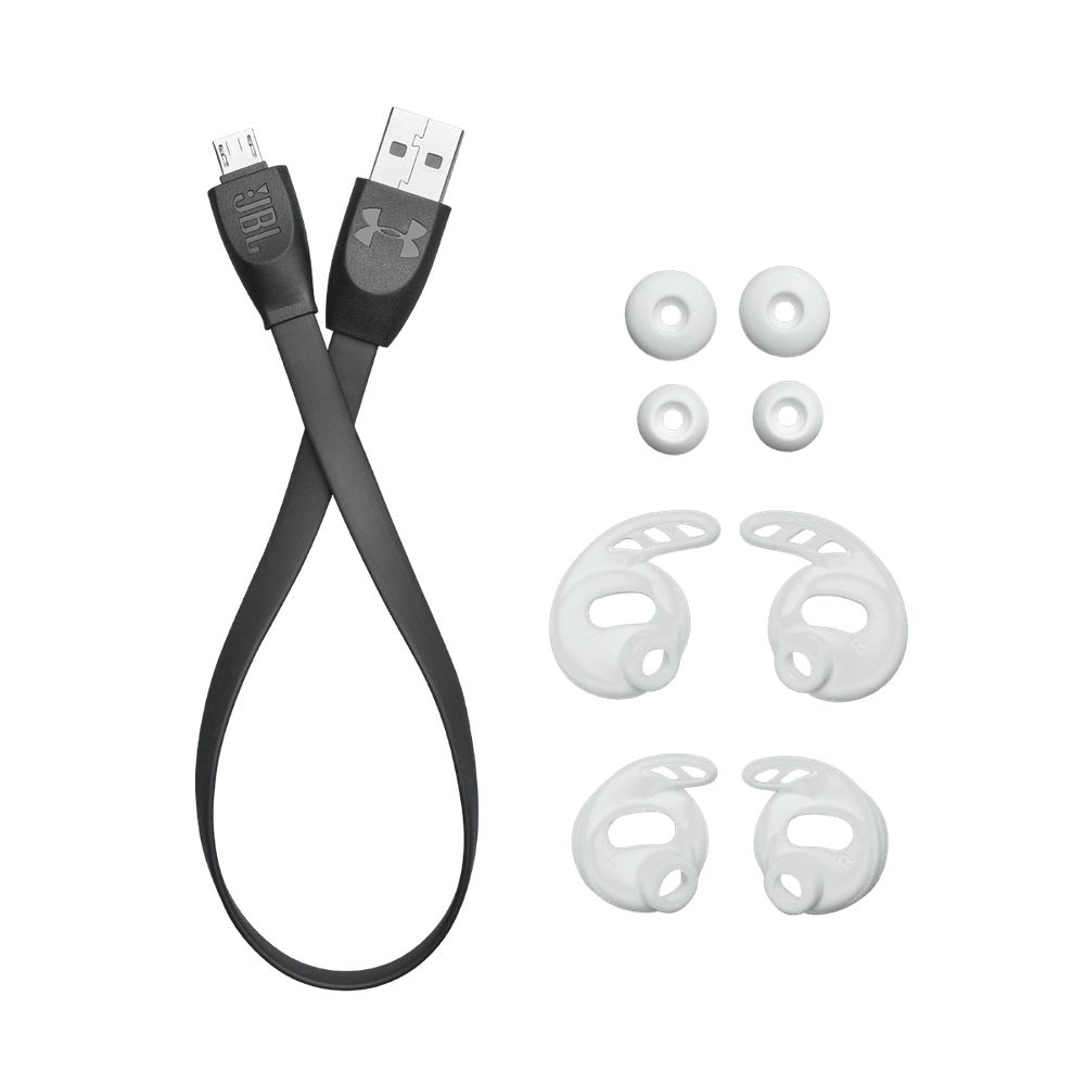 Спортивные беспроводные наушники JBL Under Armour True Wireless Flash, White - 10