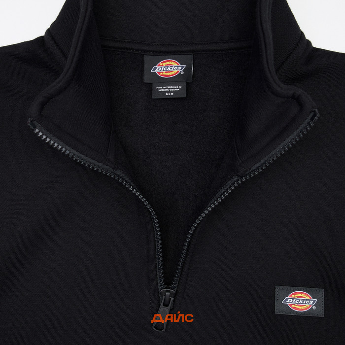 Толстовка мужская Dickies Oakport Quarter Zip артикул:DK0A4XD4BLK1 - купить в магазине Дайс