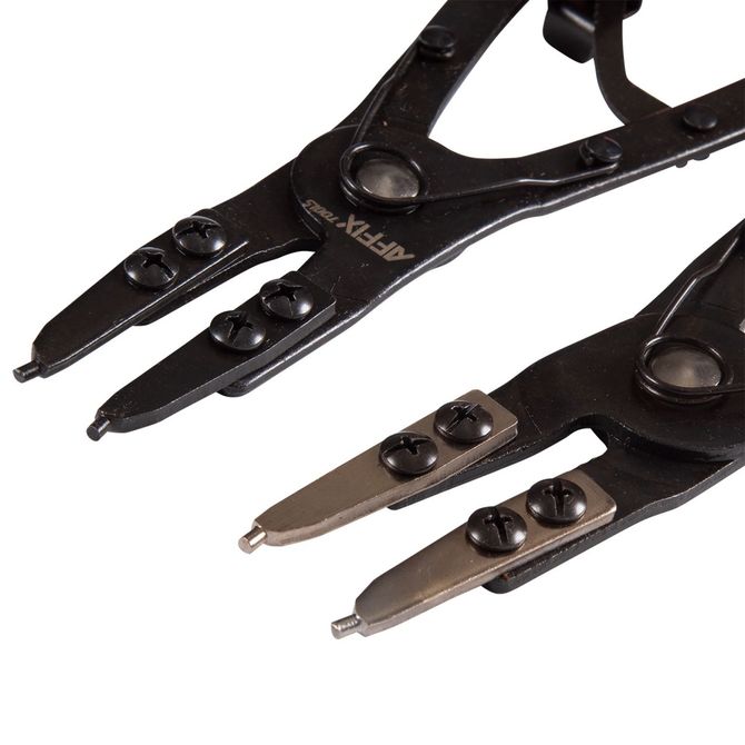 AFFIX (AF03300015C) Набор съемников стопорных колец 254 мм, сменные насадки, 15 предметов, кейс