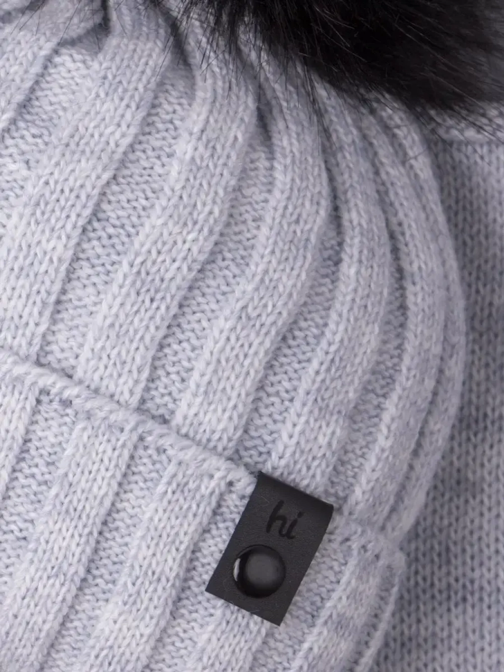 Шапка детская зимняя вязаная с помпоном и снуд