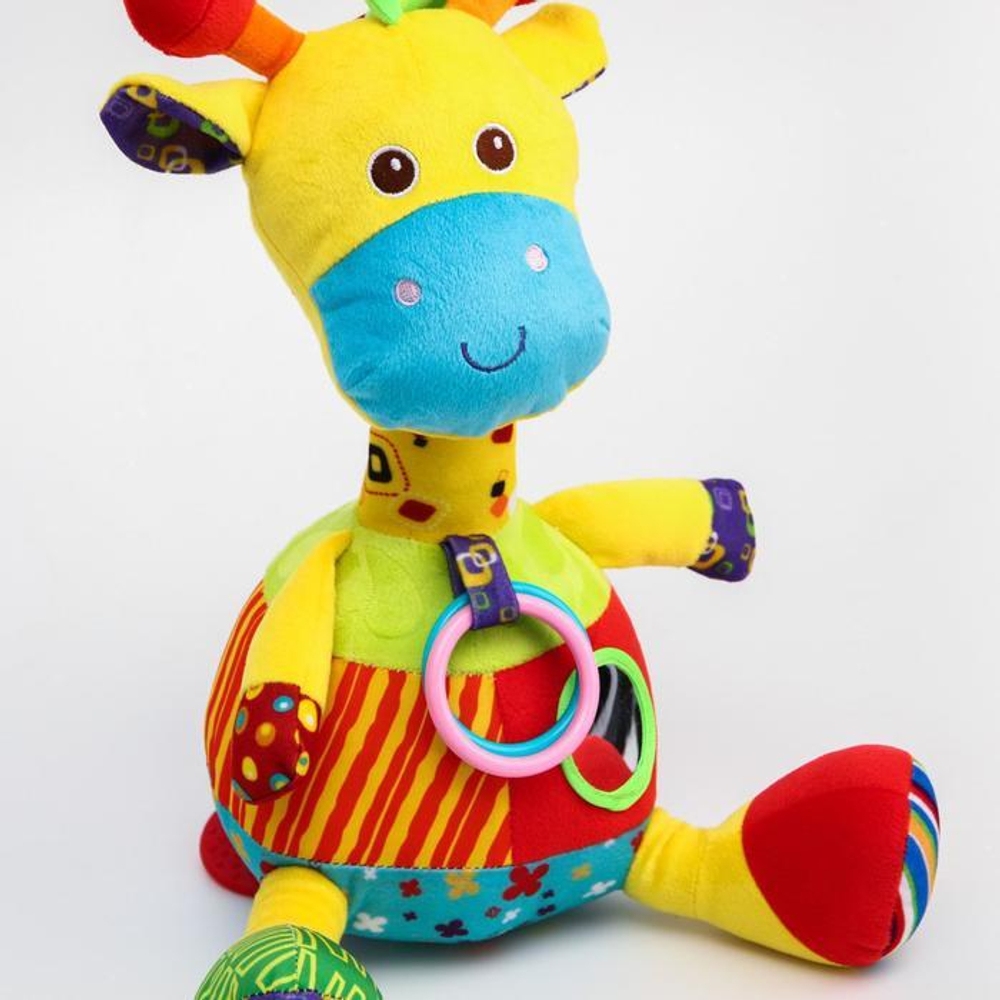 315964/Текстильная игрушка погремушка пищалка леопард с прорез. Умка/RS-LEO/1