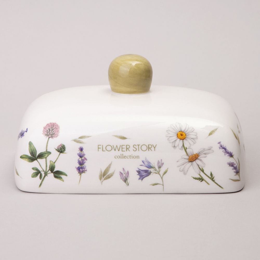 МАСЛЕНКА AGNESS "FLOWER STORY" 17*12,5*8,5 СМ (КОР=24ШТ.)