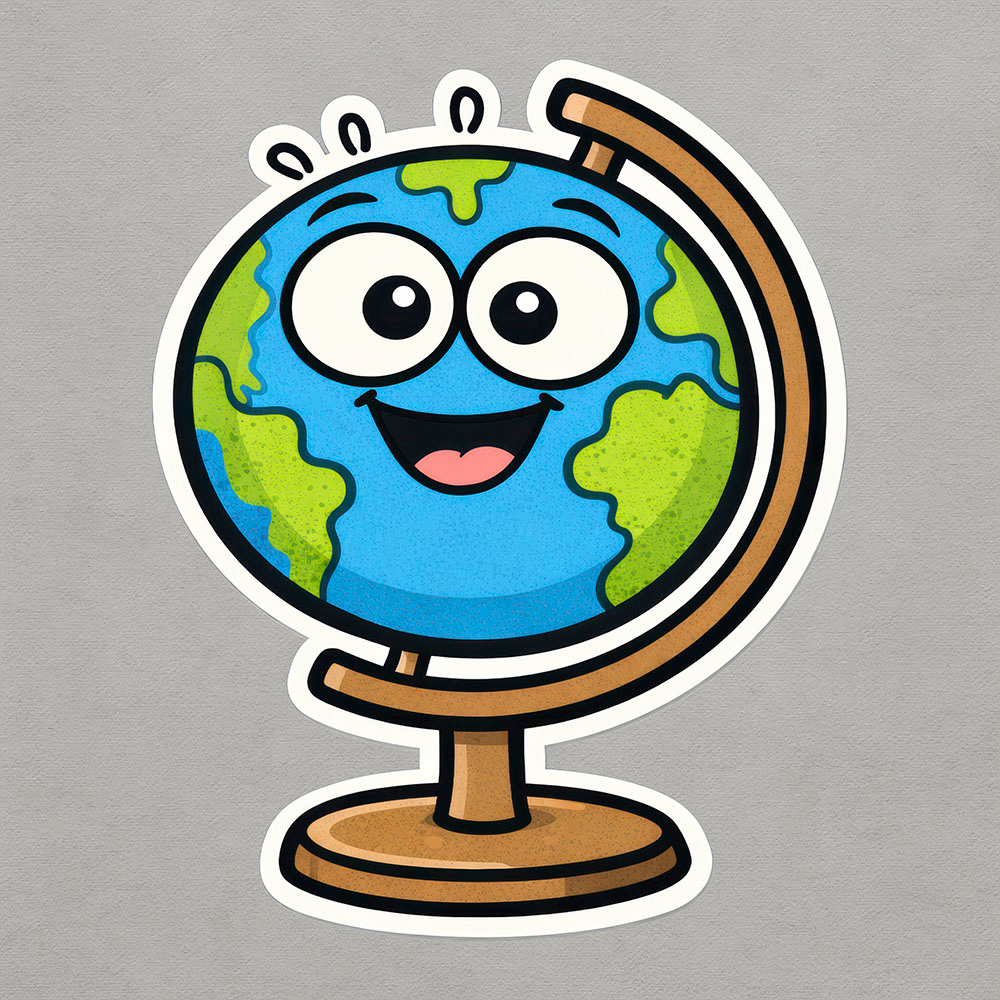 Глобус (2Д) - декор для фотосессий