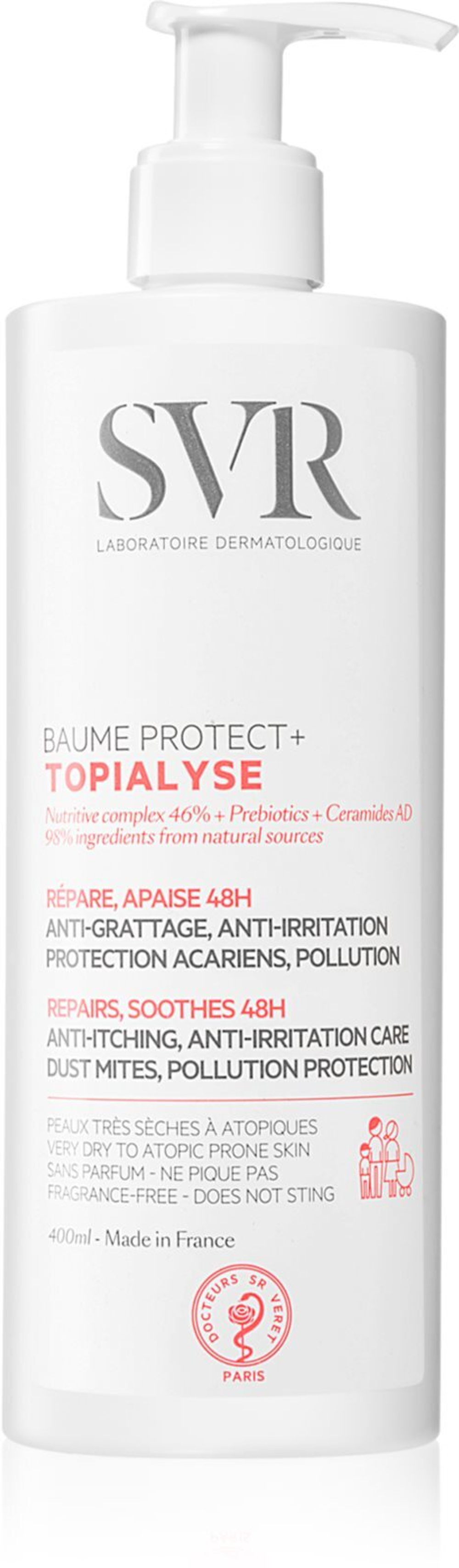 SVR Topialyse - защитный лосьон для тела для атопической кожи /   400  ml  / GTIN 3662361001927