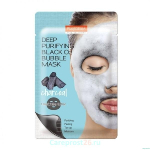 Маска тканевая кислородная Eyenlip Detoxifying Black O2 Bubble Mask