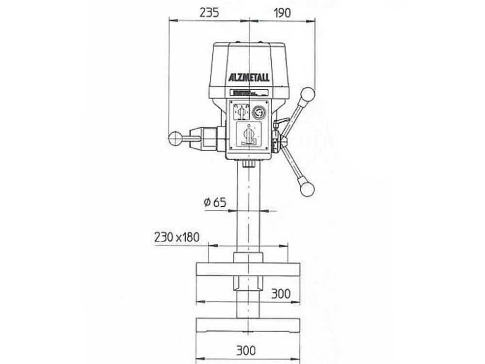 Настольный сверлильный станок Alzmetall ALZSTAR 18 T/S