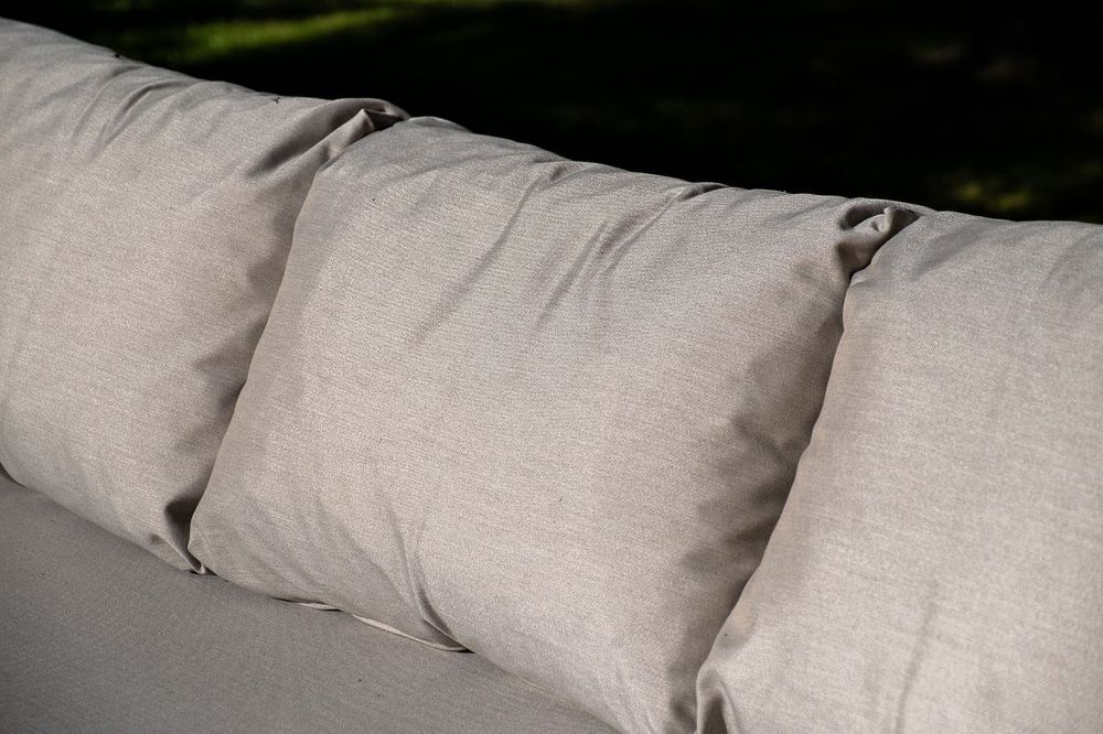 "Верона" лаунж-зона 5-местная плетеная из роупа (веревки), каркас алюминиевый белый, роуп бежевый