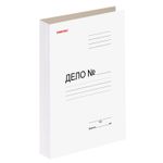 Скоросшиватель картонный мелованный ОФИСМАГ, гарантированная плотность 320 г/м2, белый, до 200 листов, 127820