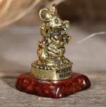 Фигурка мышка на камне "Исполнения желаний", 3,5 х 1,9 х 2,1 см
