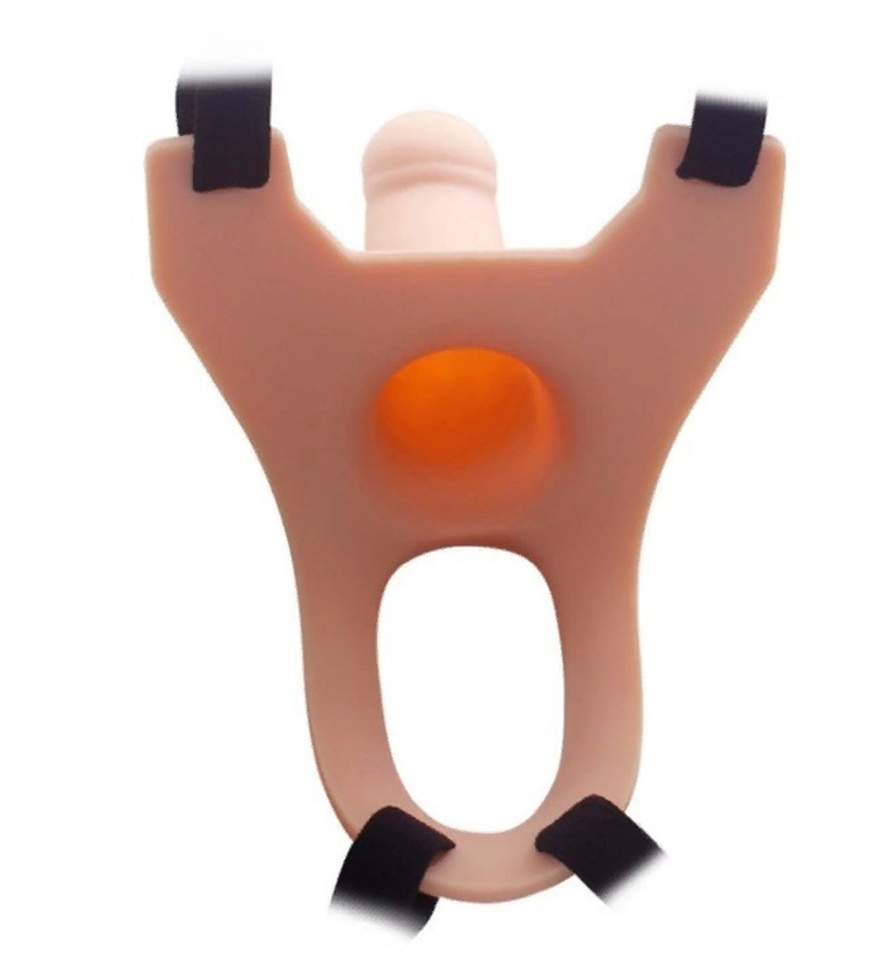 Фаллопротез Hollow Strap-On полый силикон телесный 14,5 см