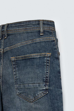 ZARA УКОРОЧЕННЫЕ ДЖИНСЫ SKINNY, СИНИЙ