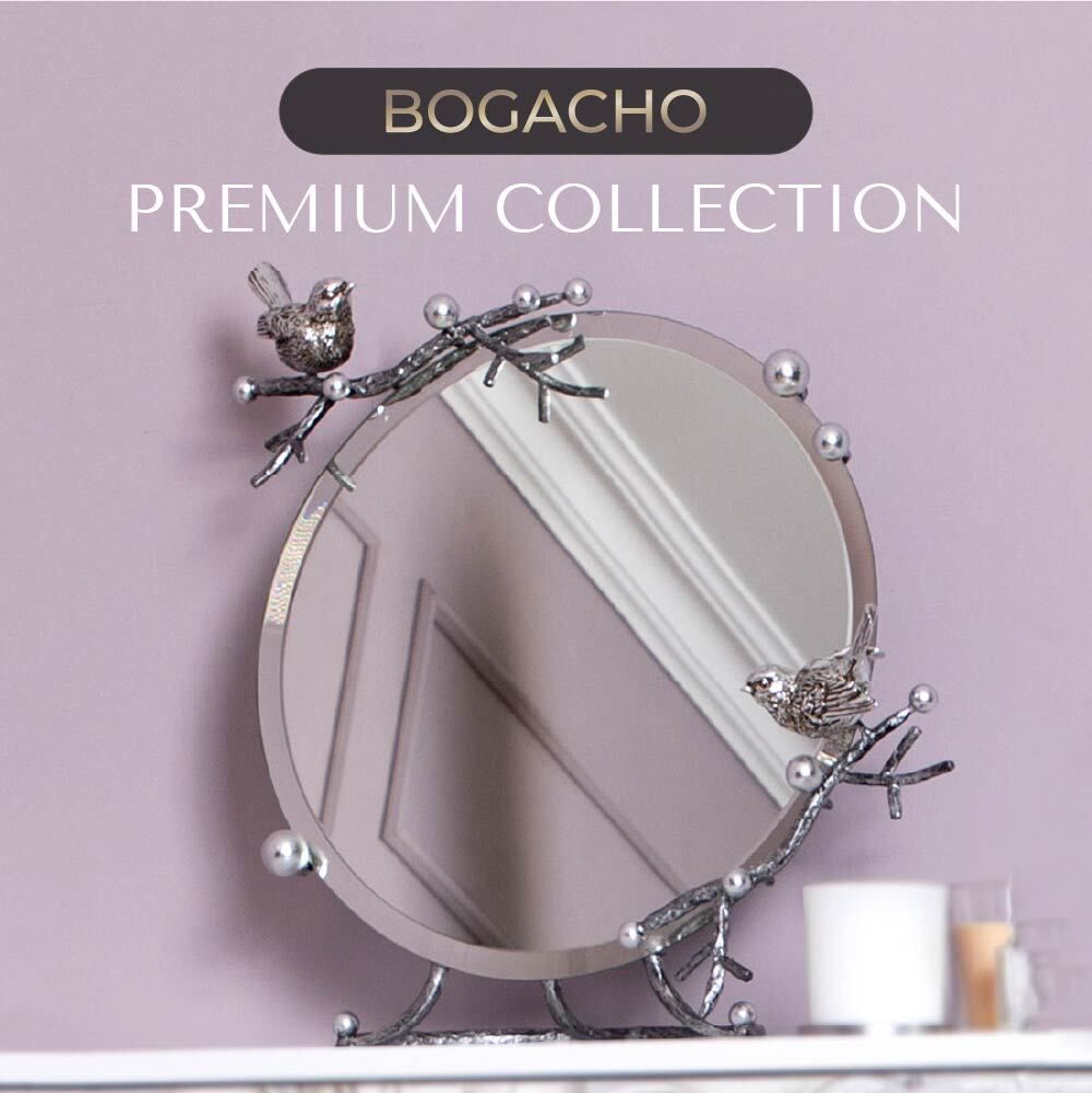 Зеркало Терра настольное Айс Античное серебро