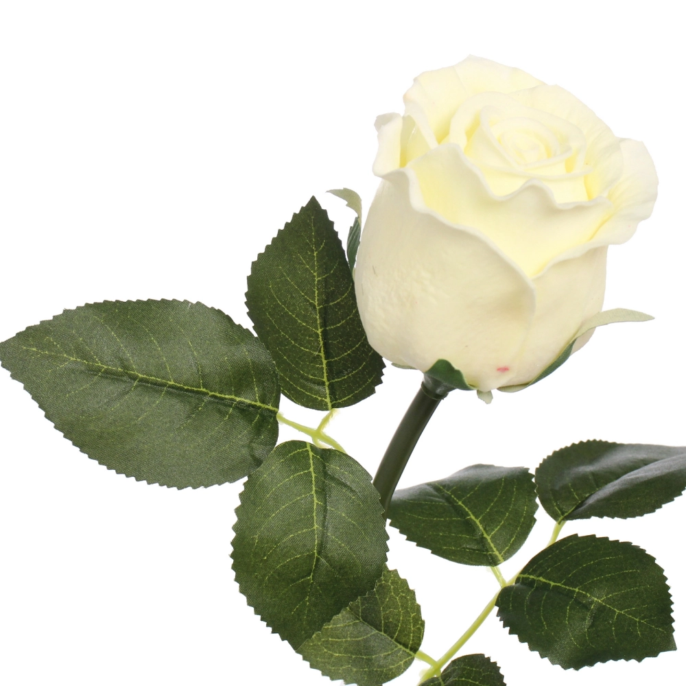 Цветок искусственный «Natur» 50см Розочка белая