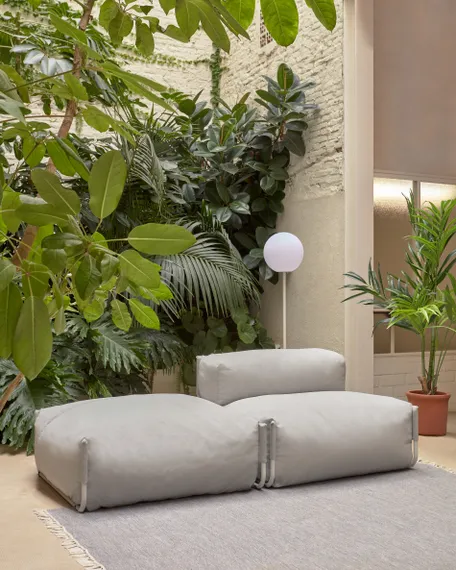 Пуф уличный Square для модульного дивана 100x100 светло-серый