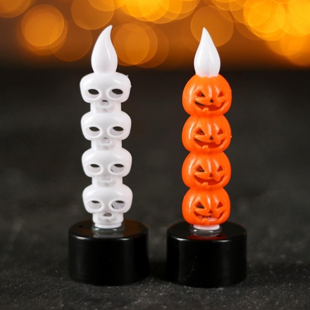 Свеча светодиодная «Хэллоуин», тыква виды МИКС