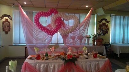 Свадебное оформление воздушными шарами