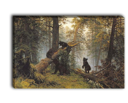 Картина "Утро в сосновом лесу", Шишкин, печать на холсте