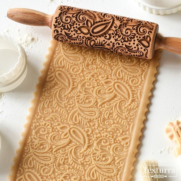 Купить деревянную скалку с узором, фигурную скалочку в интернет ...
