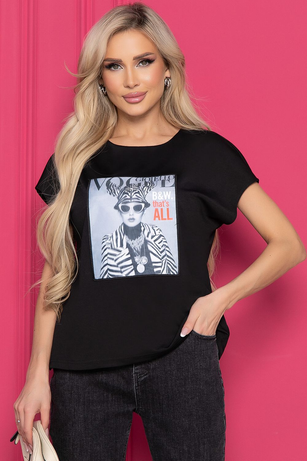 Футболка "Vogue" (черная) Б8522 LT Collection