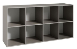 Стеллаж Париж, 8 секций серый