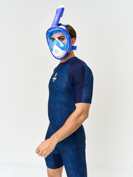 Маска полнолицевая Sargan Планета океан 2.0 синий/белый