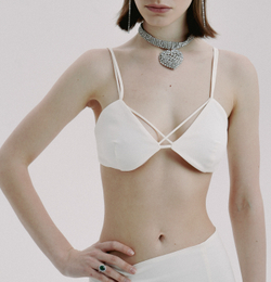 Колье-люкс, чокер россыпь цирконов, крупное сердце