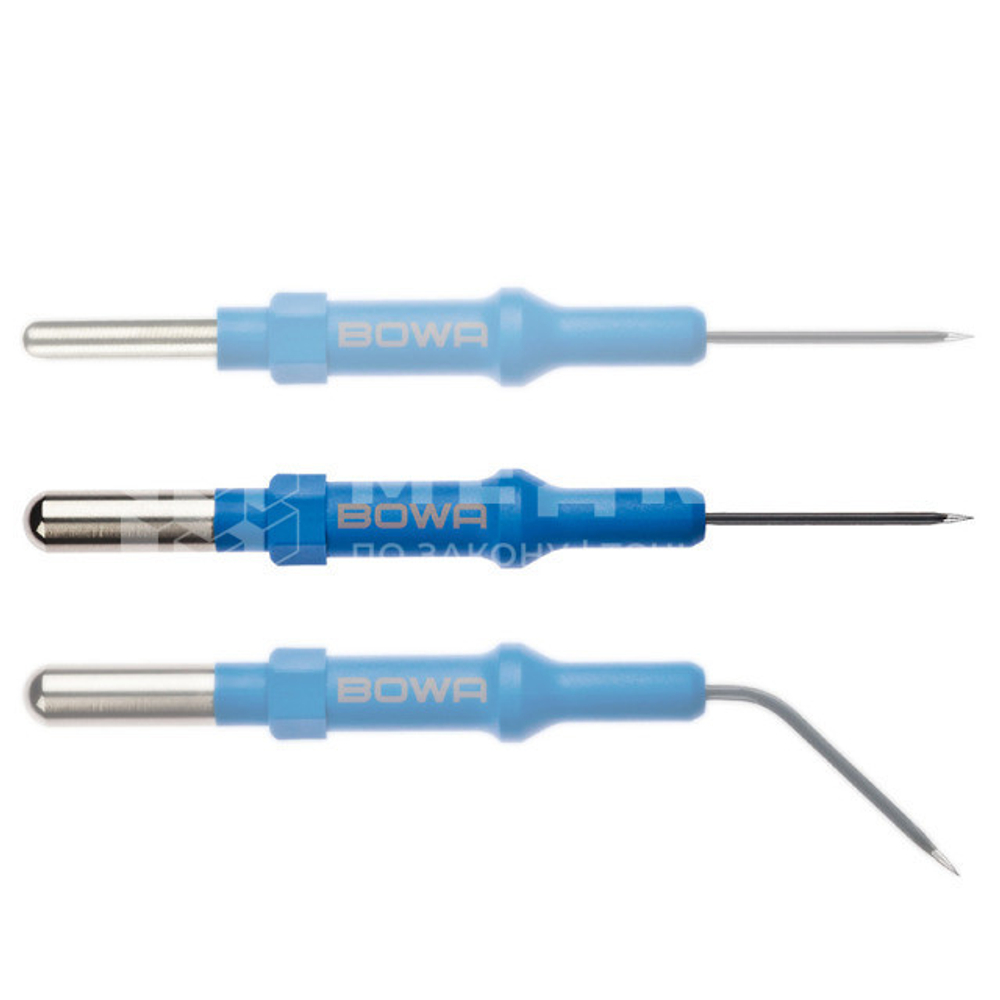 Электрод-микроигла прямой монополярный BOWA вольфрамовый 0,5 мм, прямой стержень 59 мм, разъем 4 мм
