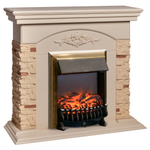 Каминокомплект Real Flame Neapolis WT с очагом Fobos Lux Brass