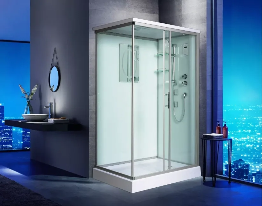 Душевая кабина WeltWasser (ВельтВассер) Laine 1214, с низким поддоном, с электрикой и ГМ, 120x90x217