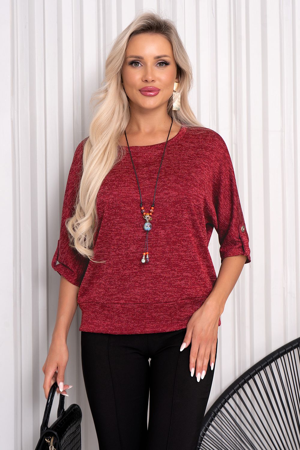 Блуза Сабина (малиновый мусс) Б11-459/8 Nikol (Акция)