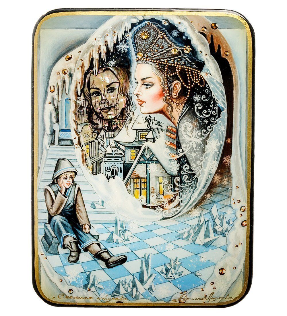 Народные промыслы ШК-55/ 88 Шкатулка «Снежная королева» исп. Лидяева