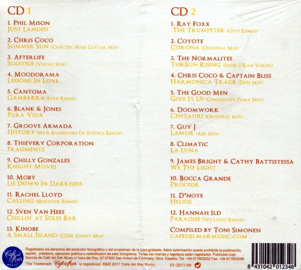 Сборник / Cafe Del Mar - Terrace Mix (2CD)