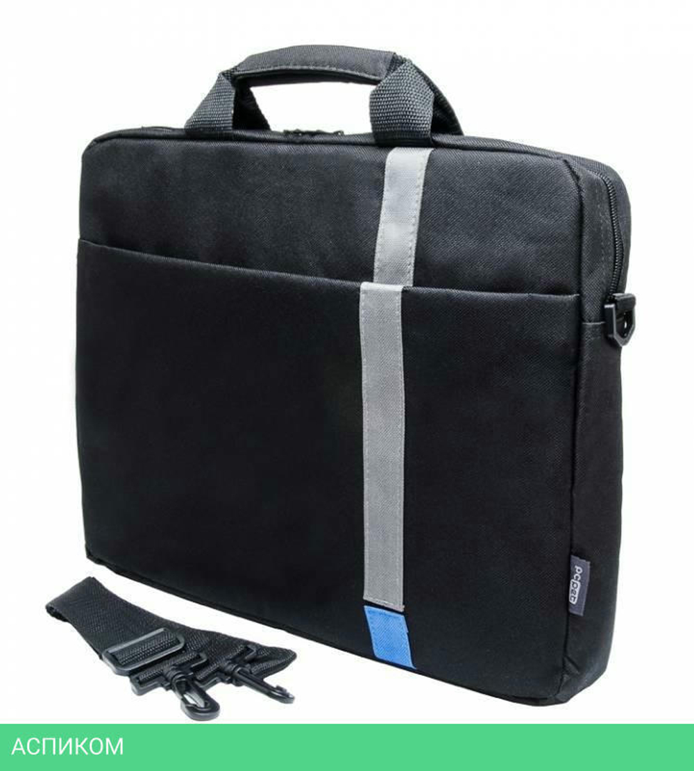 Сумка для ноутбука PC Pet HQ Classic черный/синий (PCP-1001BL)