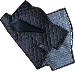 Коврик под рычаги КПП УАЗ 452, 3303 (красная нить Рубин)