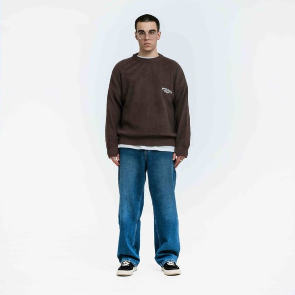 Свитер BHC коричневый - фото 4