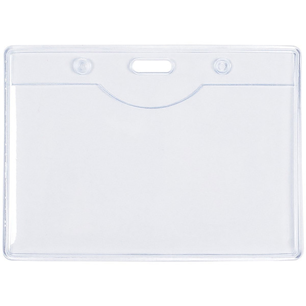 Бейдж горизонтальный Alingar, 9,5 см х 7,0 см, ПВХ, прозрачный