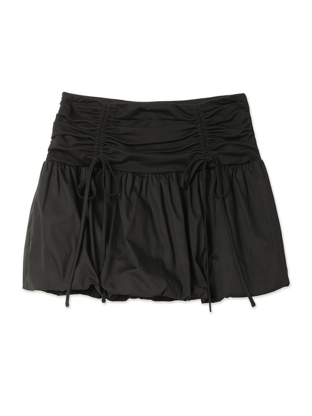 Юбка Black Puff Mini With Ruching At The Waistband