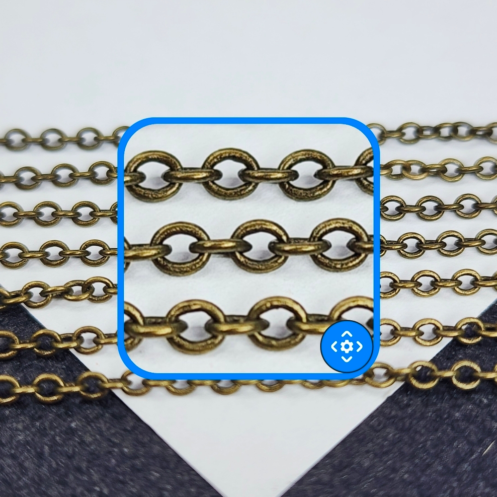 Цепочка, бижутерный сплав, 2.5×2×0.45мм, овальное паяное звено