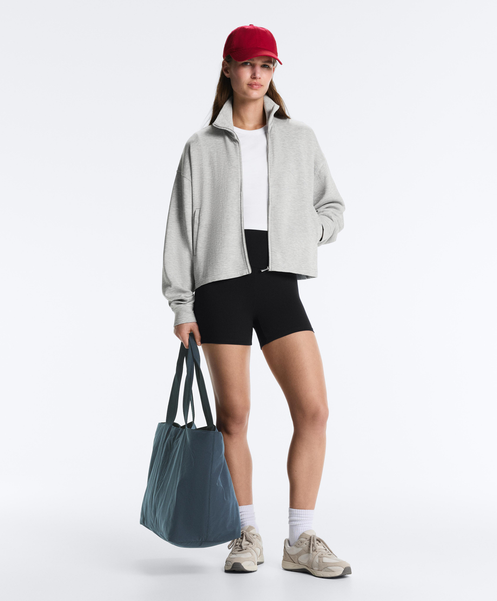 Oysho Куртка пике, серый меланж