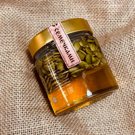 Мёд натуральный с семечками тыквы «Правильный мёд» Самара